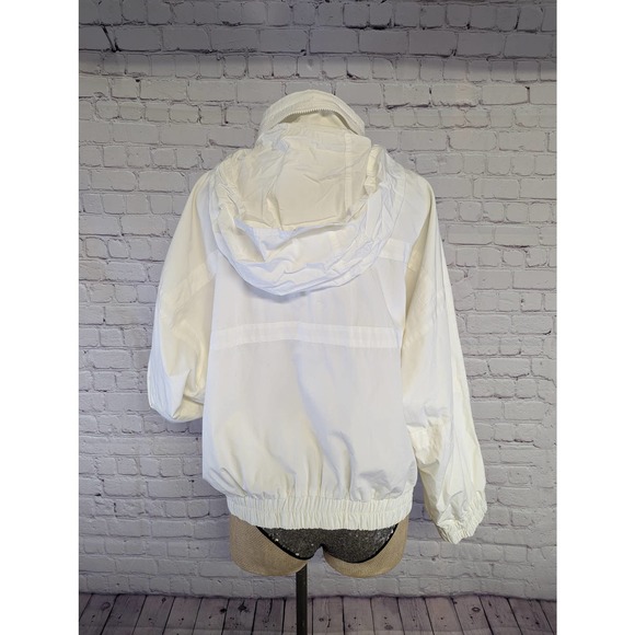 Lacoste White Snap Closure Hooded Track Jacket Size 46 - Picture 4 of 10